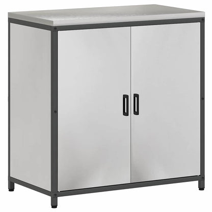 Kitchen Storage Set with Shelf 2 pcs Sliver 180 x 50 x 92 cm