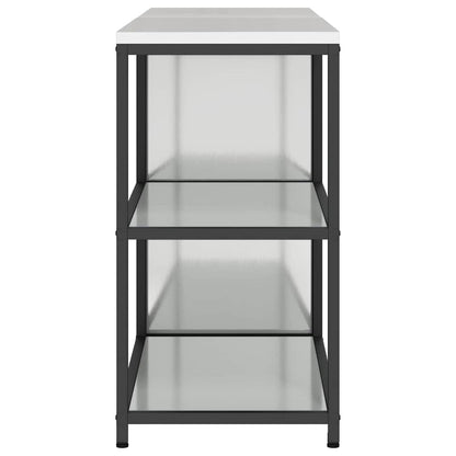 Kitchen Storage Set with Shelf 2 pcs Sliver 180 x 50 x 92 cm
