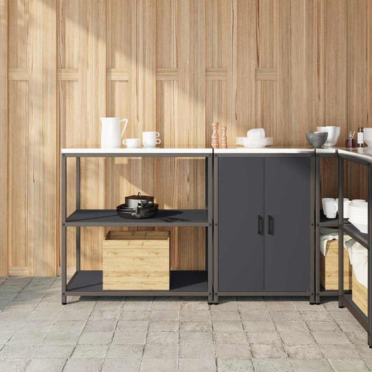 Kitchen Storage Set 2 pcs Anthracite Cold-rolled steel