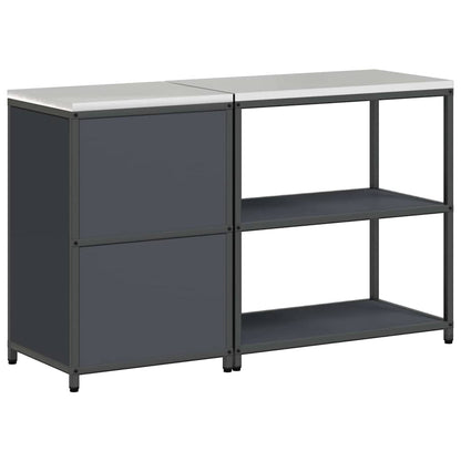 Kitchen Storage Set 2 pcs Anthracite Cold-rolled steel