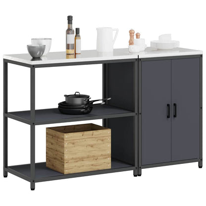 Kitchen Storage Set 2 pcs Anthracite Cold-rolled steel