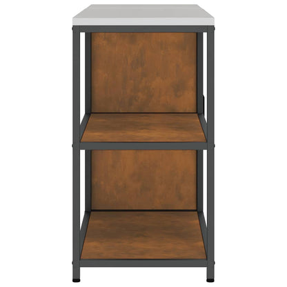 Kitchen Storage Set with Shelf 2 pcs Rusty Weathering steel