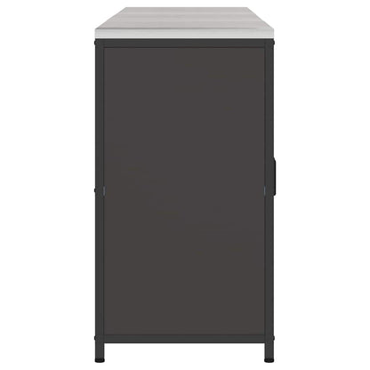 Kitchen Storage Set with Shelf with Storage 3 pcs Black Steel