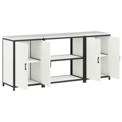 Kitchen Storage Set with Shelf 3 pcs White 210 x 50 x 92 cm