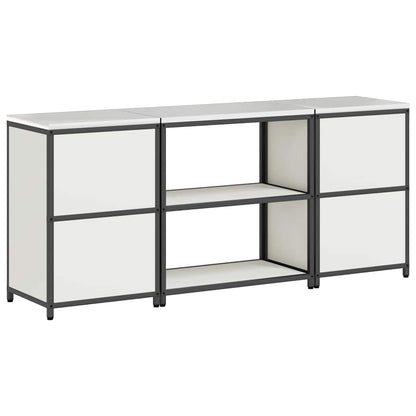 Kitchen Storage Set with Shelf 3 pcs White 210 x 50 x 92 cm