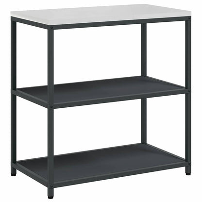 Kitchen Storage Set with Shelf with Door 3 pcs Anthracite Steel