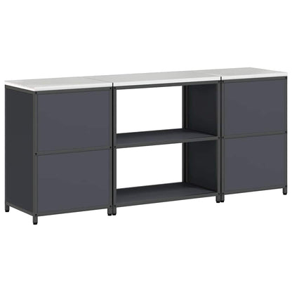 Kitchen Storage Set with Door 3 pcs Anthracite 210 x 50 x 92 cm
