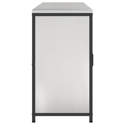 Kitchen Storage Set with Shelf with Storage 3 pcs Silver Steel