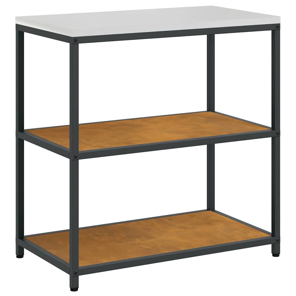 Kitchen Storage Set with Shelf with Storage 3 pcs Rusty Steel
