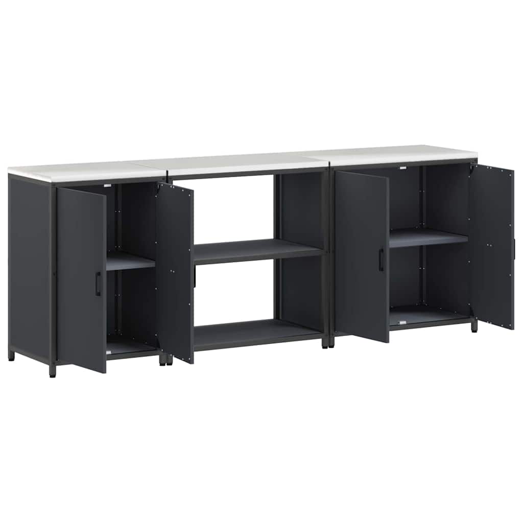 Kitchen Storage Set Other 3 pcs Anthracite 240 x 50 x 92 cm