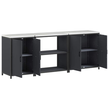 Kitchen Storage Set Other 3 pcs Anthracite 240 x 50 x 92 cm