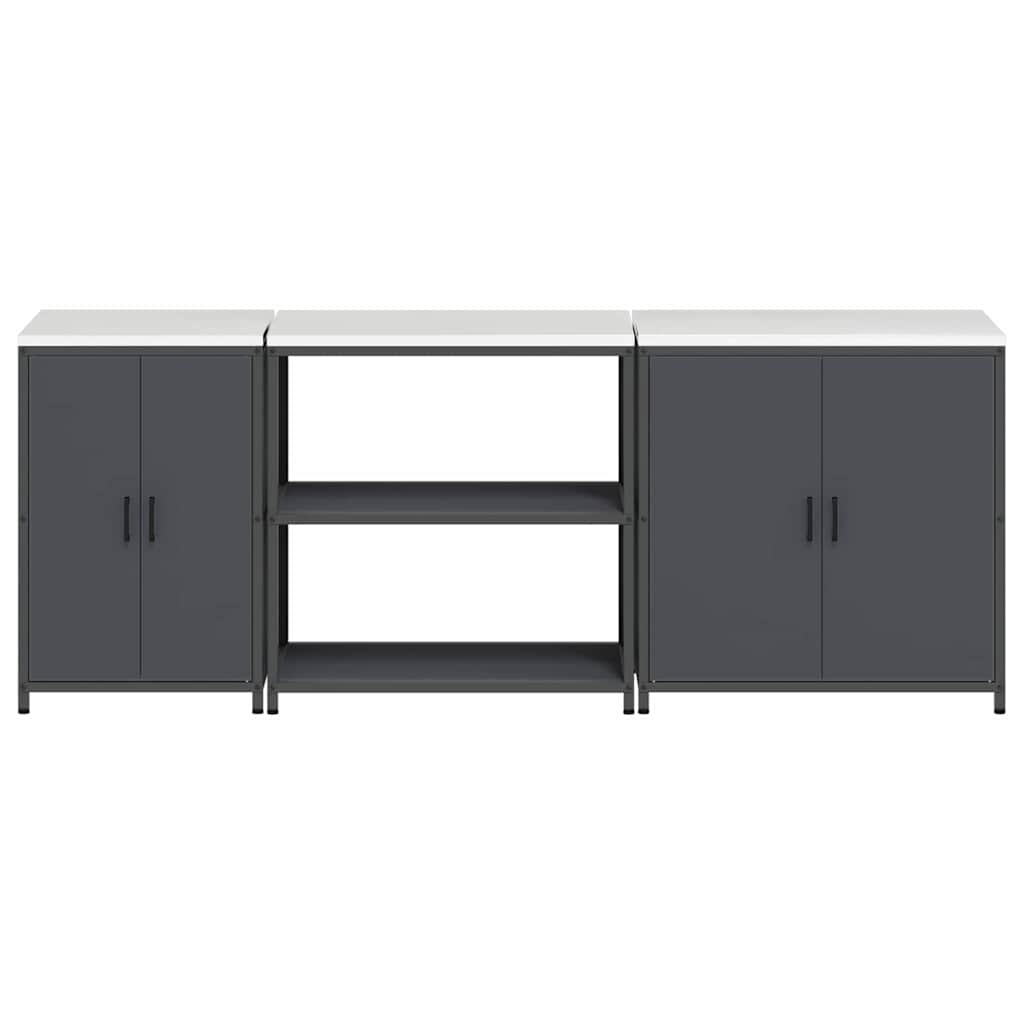Kitchen Storage Set Other 3 pcs Anthracite 240 x 50 x 92 cm