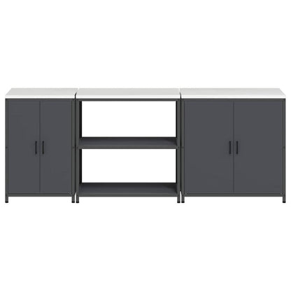 Kitchen Storage Set Other 3 pcs Anthracite 240 x 50 x 92 cm