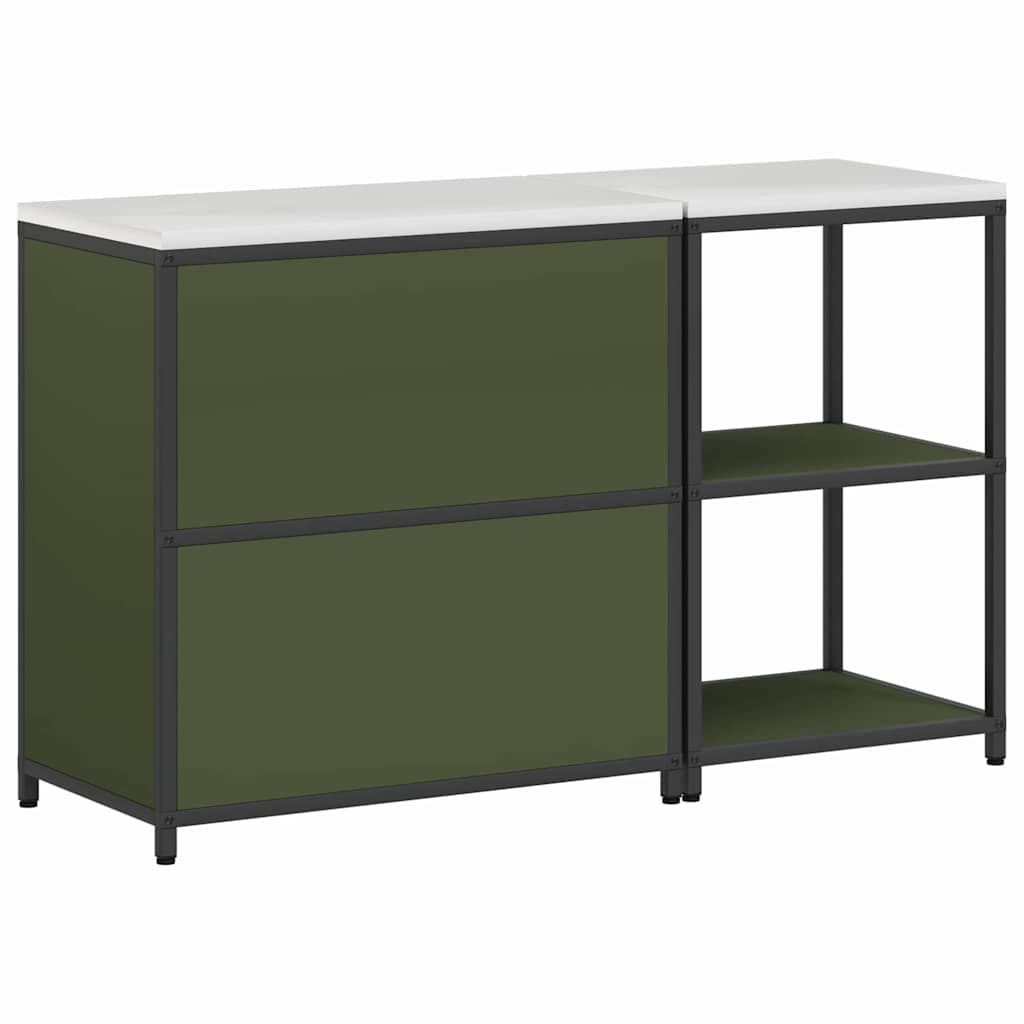Kitchen Storage Set 2 pcs Olive Green 150 x 50 x 92 cm