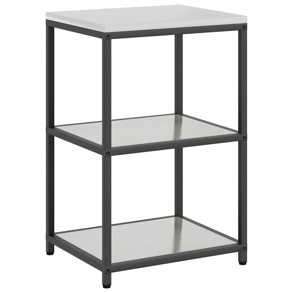 Kitchen Storage Set with Shelf 2 pcs Sliver 150 x 50 x 92 cm