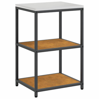 Kitchen Storage Set with Shelf with Storage 2 pcs Rusty Steel