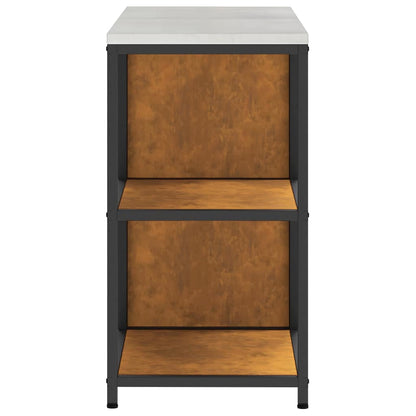 Kitchen Storage Set with Shelf with Storage 2 pcs Rusty Steel