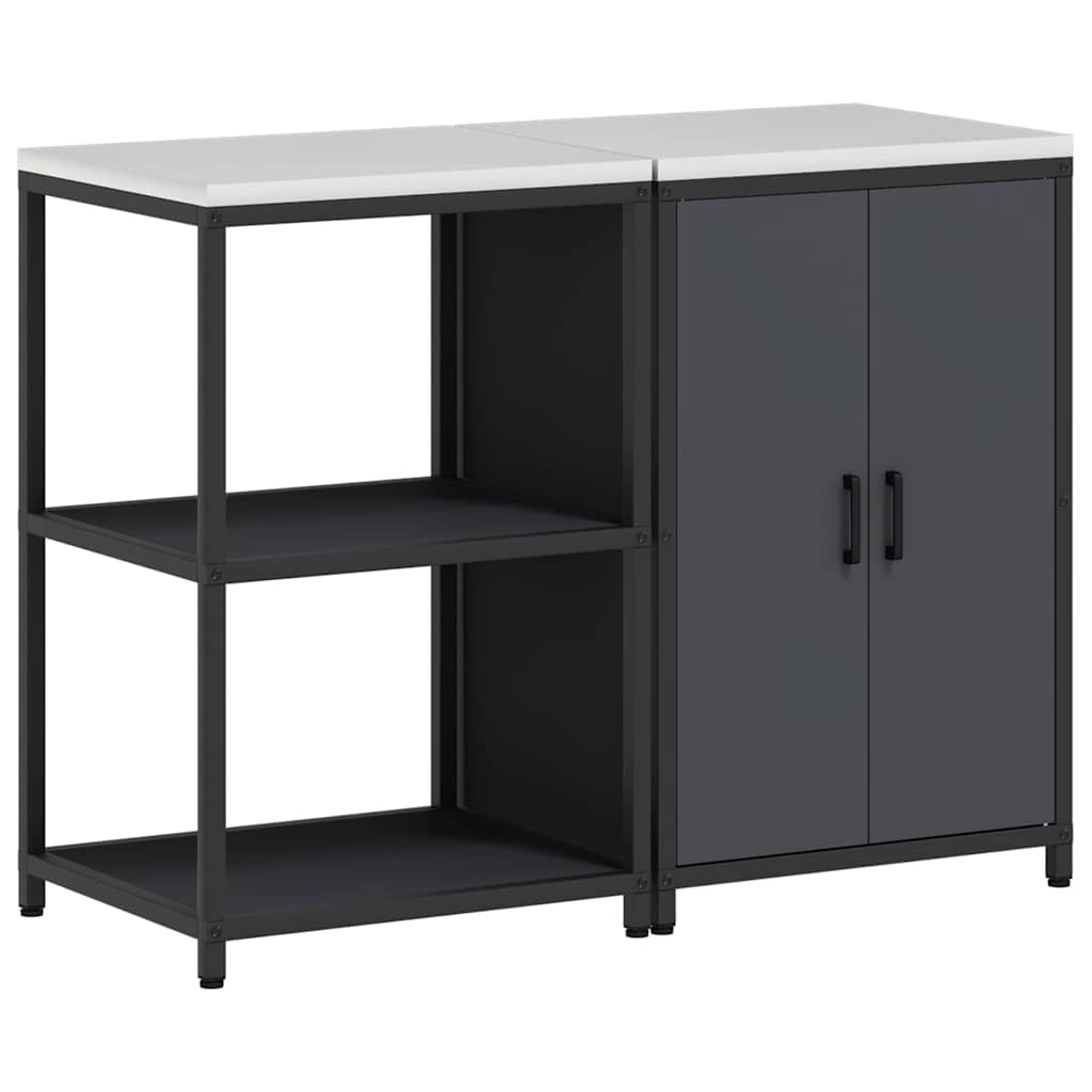 Kitchen Storage Set 2 pcs Anthracite Cold-rolled steel