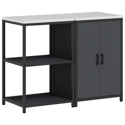 Kitchen Storage Set 2 pcs Anthracite Cold-rolled steel
