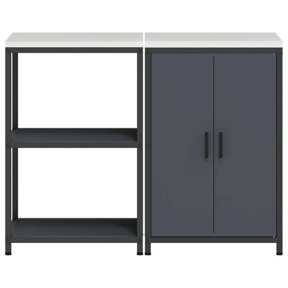 Kitchen Storage Set 2 pcs Anthracite Cold-rolled steel