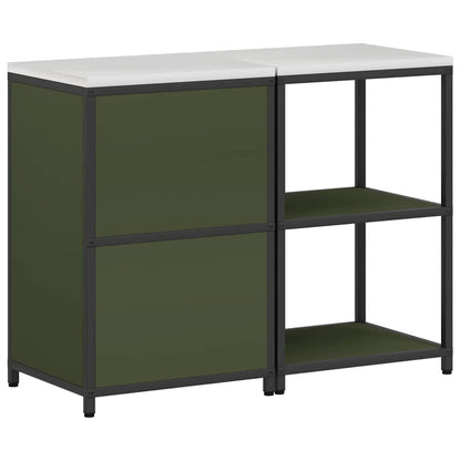 Kitchen Storage Set 2 pcs Olive Green Cold-rolled steel