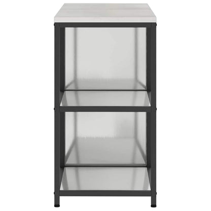 Kitchen Storage Set with Shelf 2 pcs Sliver Galvanised steel