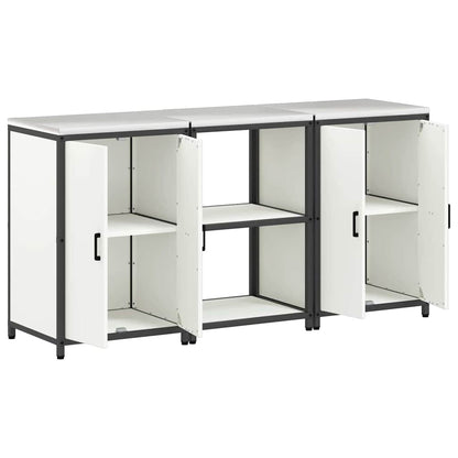 Kitchen Storage Set with Shelf 3 pcs White 180 x 50 x 92 cm