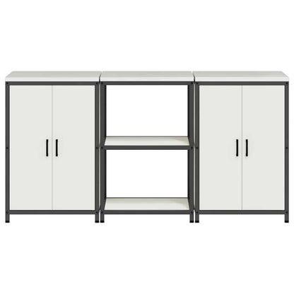 Kitchen Storage Set with Shelf 3 pcs White 180 x 50 x 92 cm