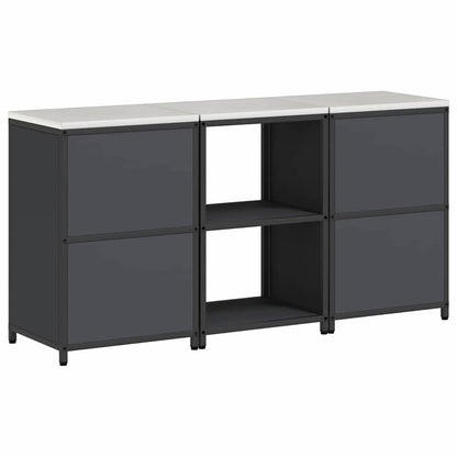Kitchen Storage Set with Door 3 pcs Anthracite 180 x 50 x 92 cm