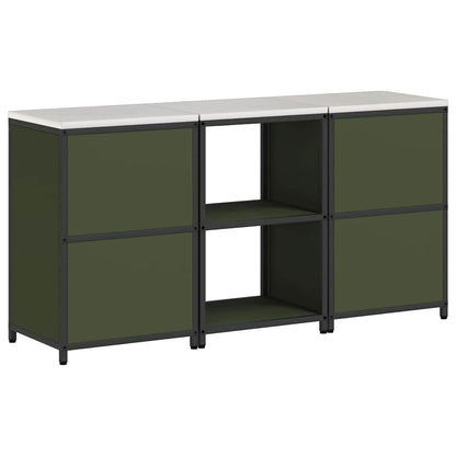 Kitchen Storage Set 3 pcs Olive Green 180 x 50 x 92 cm