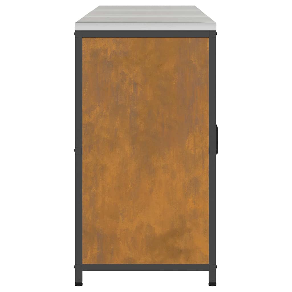 Kitchen Storage Set with Shelf 3 pcs Rusty 180 x 50 x 92 cm
