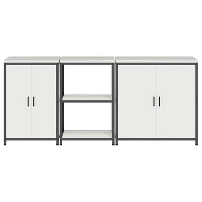Kitchen Storage Set with Shelf 3 pcs White 210 x 50 x 92 cm
