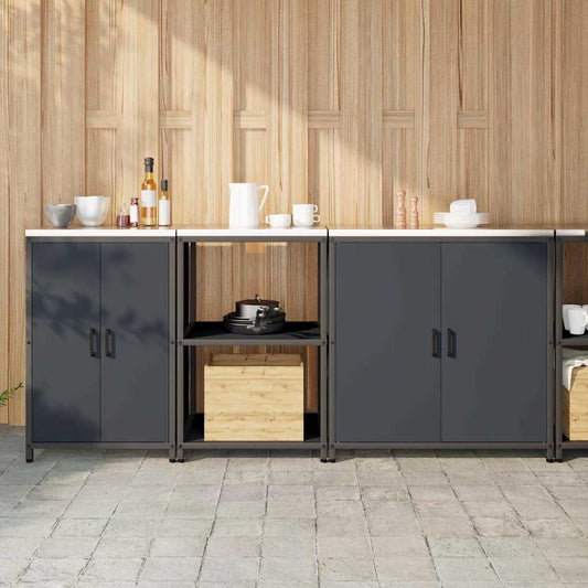 Kitchen Storage Set Other 3 pcs Anthracite 210 x 50 x 92 cm