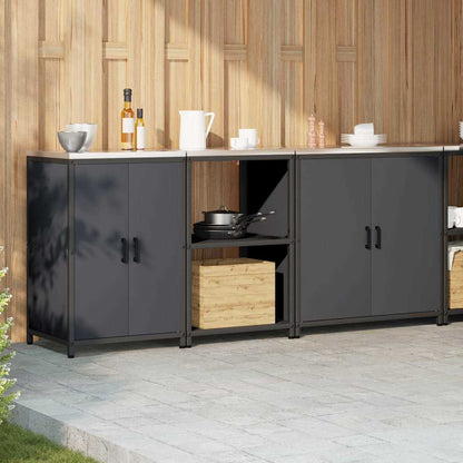 Kitchen Storage Set Other 3 pcs Anthracite 210 x 50 x 92 cm
