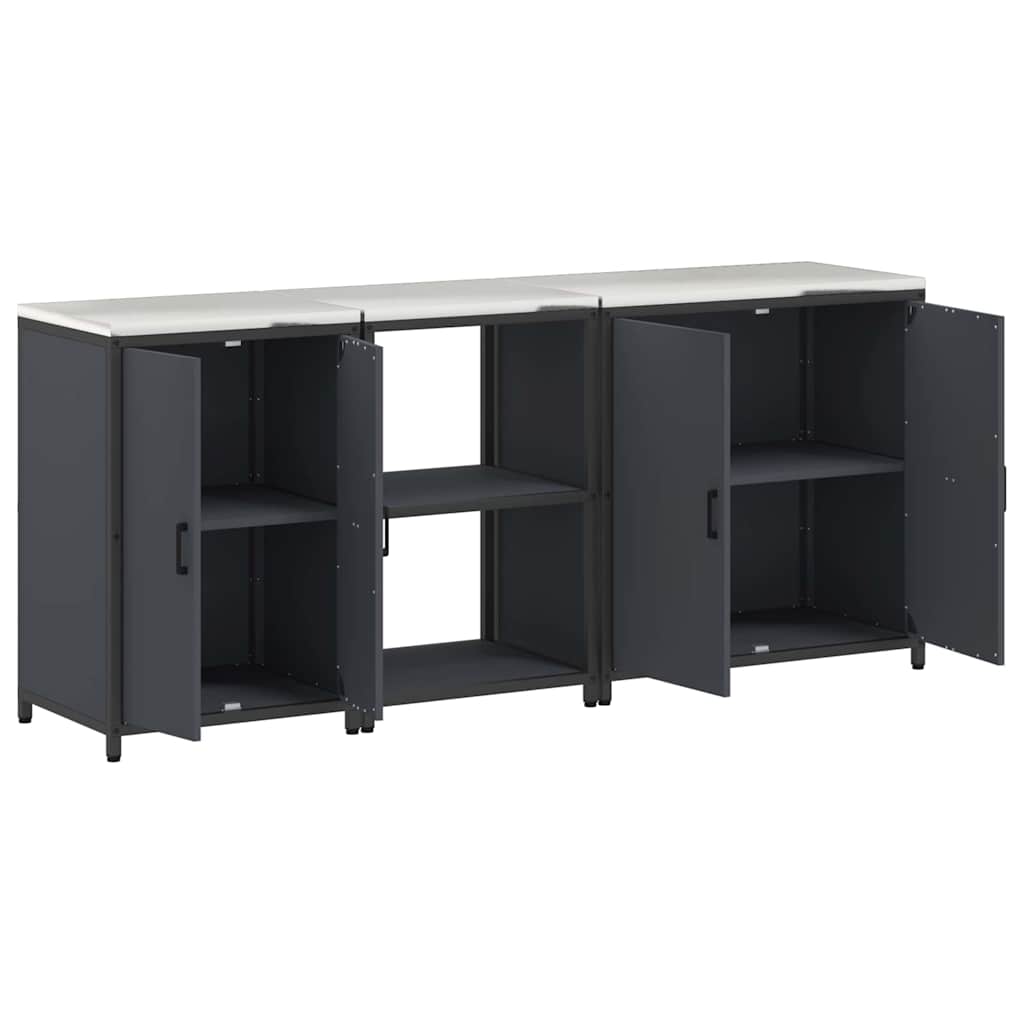 Kitchen Storage Set Other 3 pcs Anthracite 210 x 50 x 92 cm