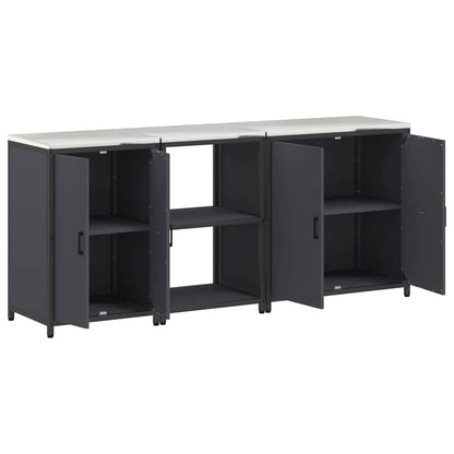 Kitchen Storage Set Other 3 pcs Anthracite 210 x 50 x 92 cm