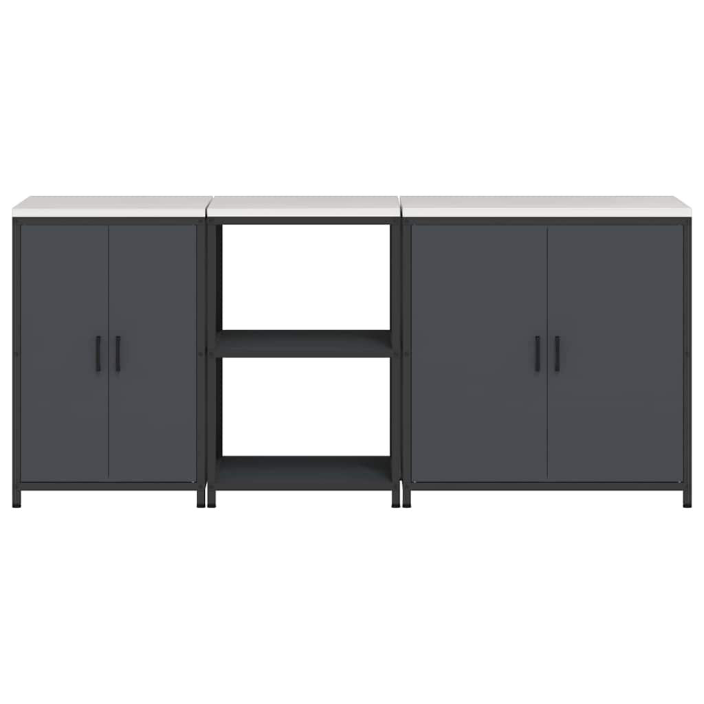 Kitchen Storage Set Other 3 pcs Anthracite 210 x 50 x 92 cm