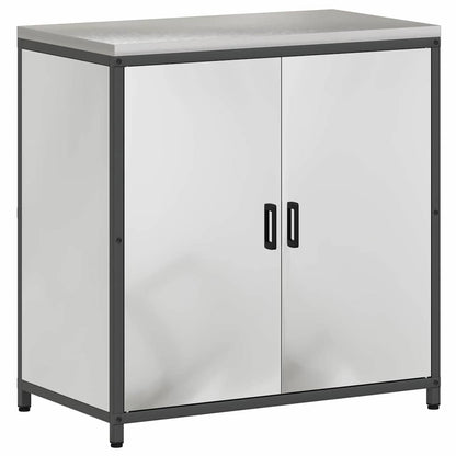 Kitchen Storage Set with Shelf 3 pcs Sliver 210 x 50 x 92 cm