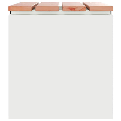 Garden Bench White 60 x 40 x 43 cm Steel