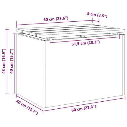 Garden Bench White 60 x 40 x 43 cm Steel