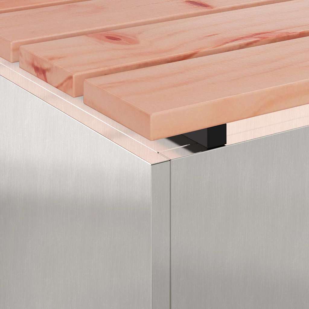 Garden Bench Silver 60 x 40 x 43 cm Stainless steel