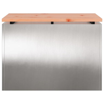 Garden Bench Silver 60 x 40 x 43 cm Stainless steel