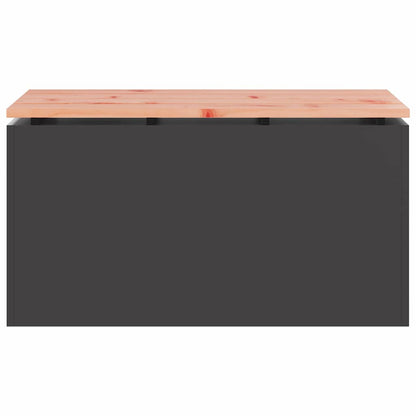 Garden Bench Black 80 x 40 x43 cm Steel