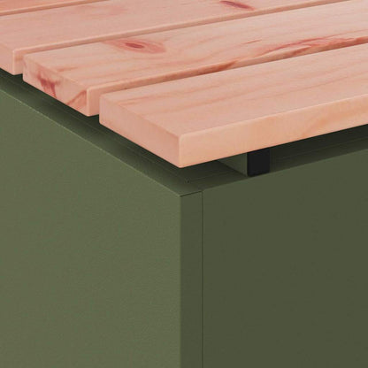 Garden Bench Olive green 80 x 40 x43 cm Steel