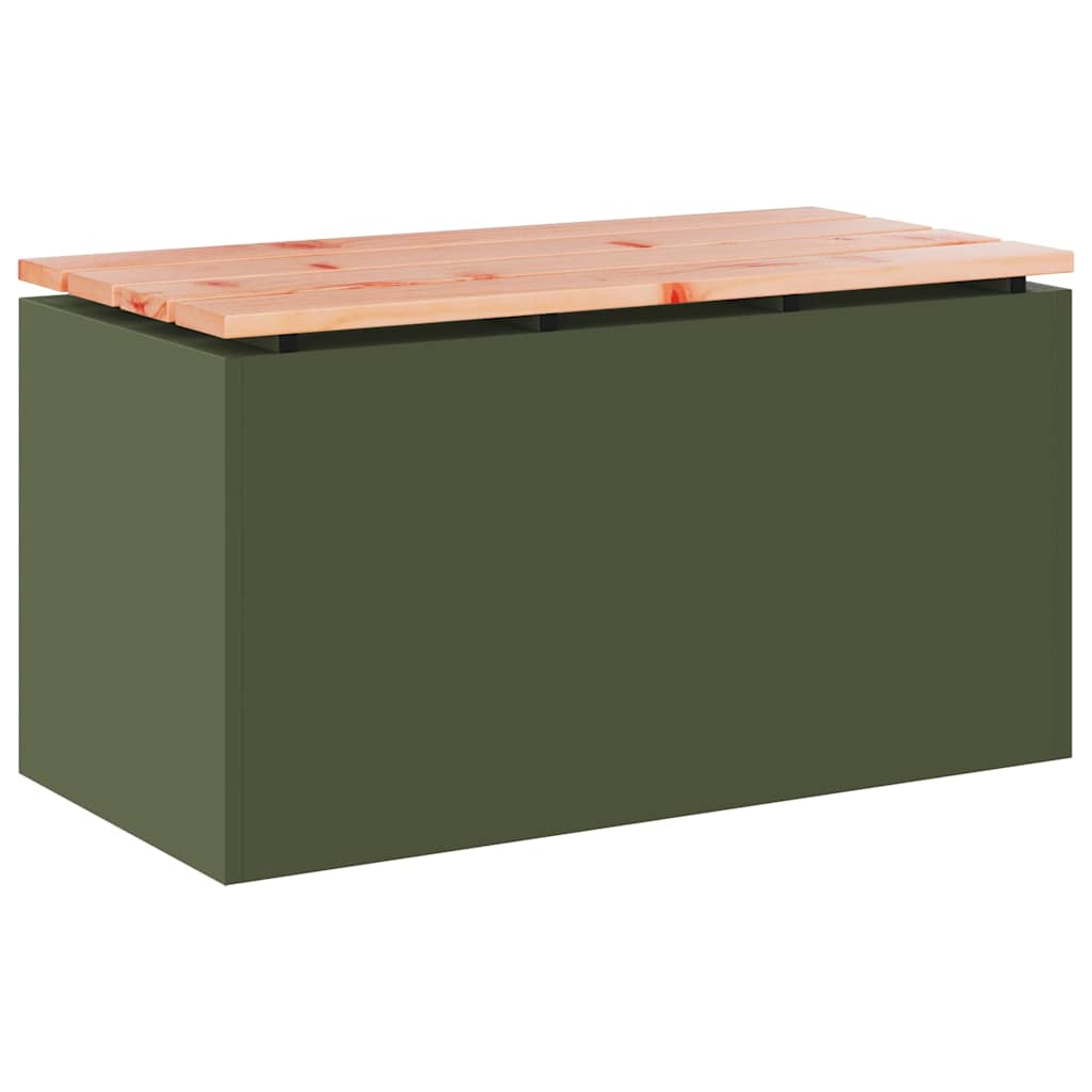 Garden Bench Olive green 80 x 40 x43 cm Steel