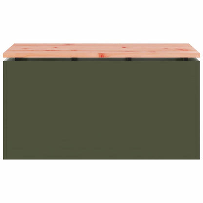 Garden Bench Olive green 80 x 40 x43 cm Steel