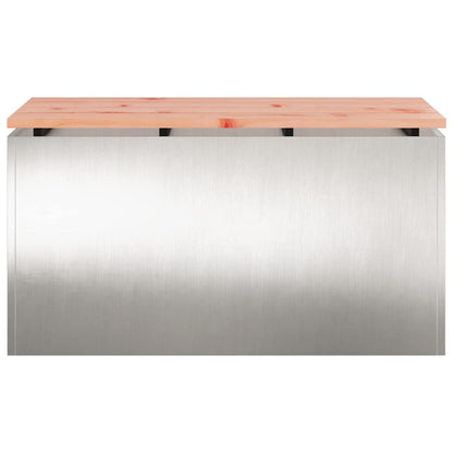 Garden Bench Silver 80 x 40 x43 cm Stainless steel