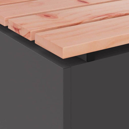 Garden Bench Black 100 x 40 x 43 cm Steel