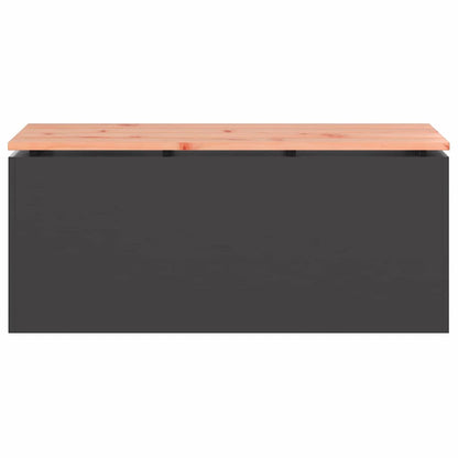 Garden Bench Black 100 x 40 x 43 cm Steel