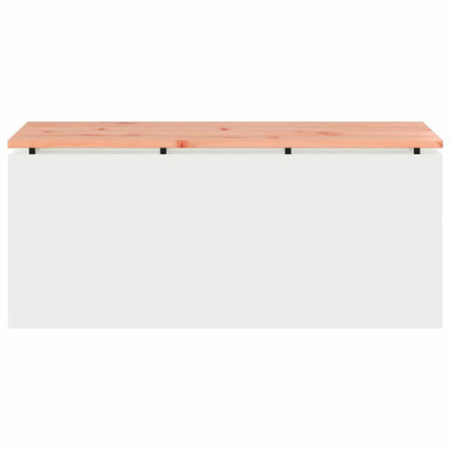 Garden Bench White 100 x 40 x 43 cm Steel